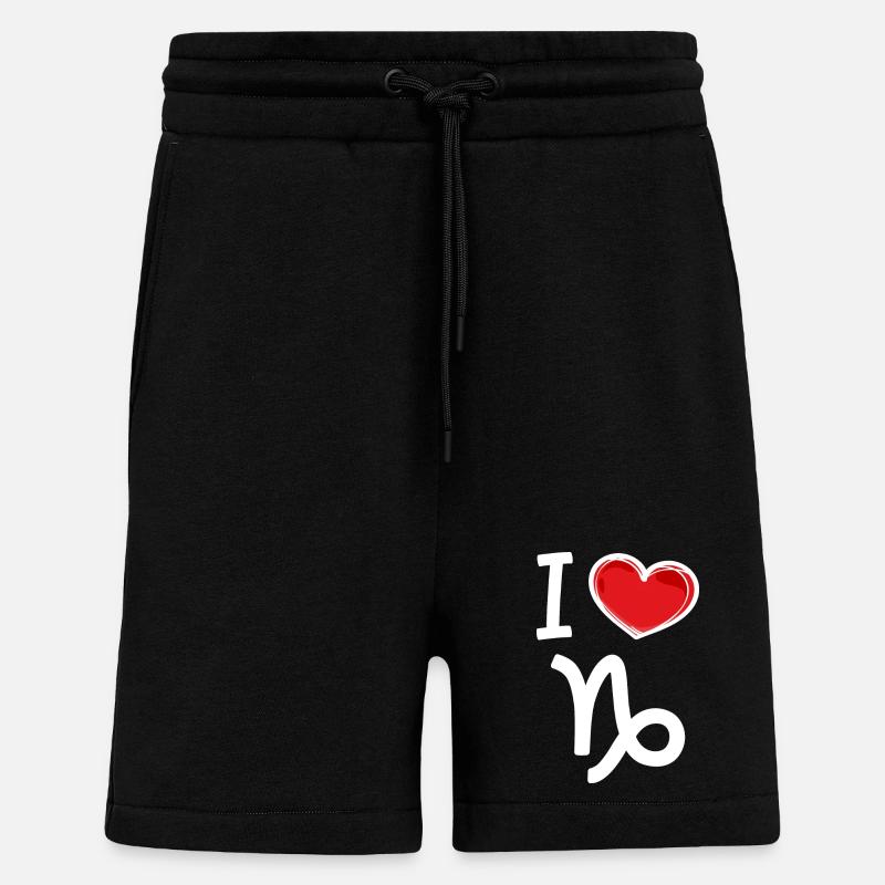Horoskop Gezeiten Steinbock Herz Statement - Shorts - made by SPREAD - SOLID BLACK