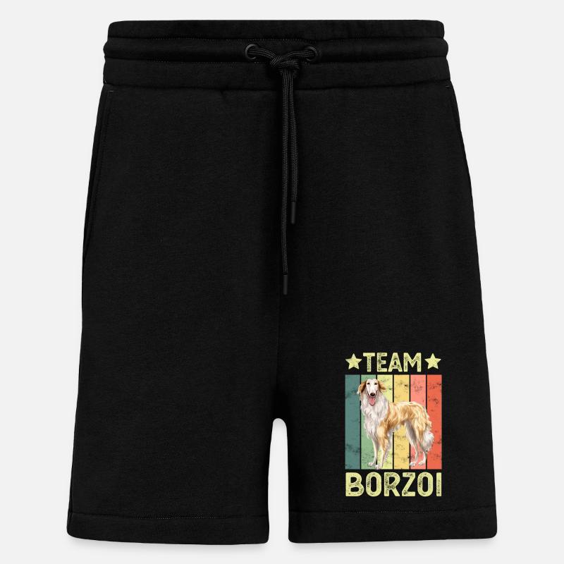 Hund Borzoi - Shorts - made by SPREAD - SOLID BLACK