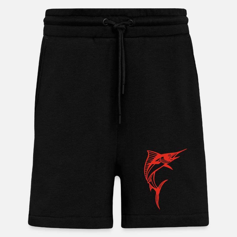 Roter Schwertfisch - Shorts - made by SPREAD - SOLID BLACK
