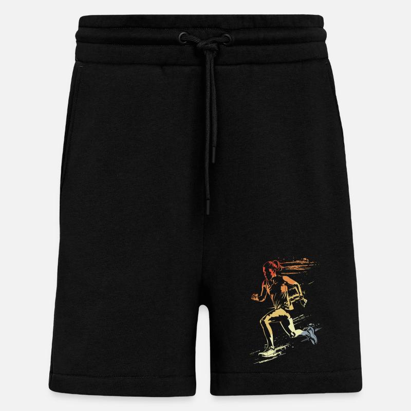 Läuferin Retro-Stil - Shorts - made by SPREAD - SOLID BLACK
