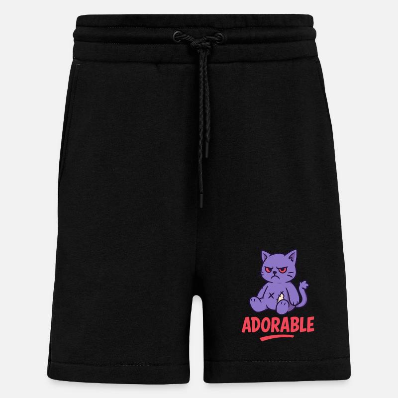 Grumpy Kitty - Shorts - made by SPREAD - SOLID BLACK