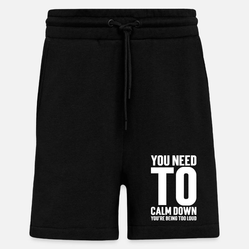 Message Motivante de Sérénité - Short bio décontracté fabriqué en UE - SOLID BLACK