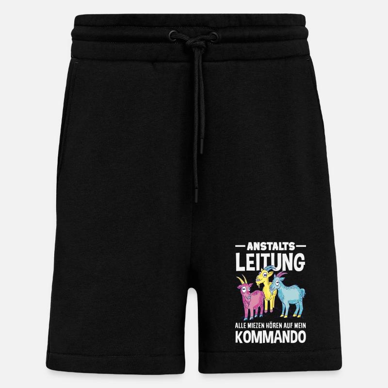 Anstaltsleitung Chef Leitung - Shorts - made by SPREAD - SOLID BLACK
