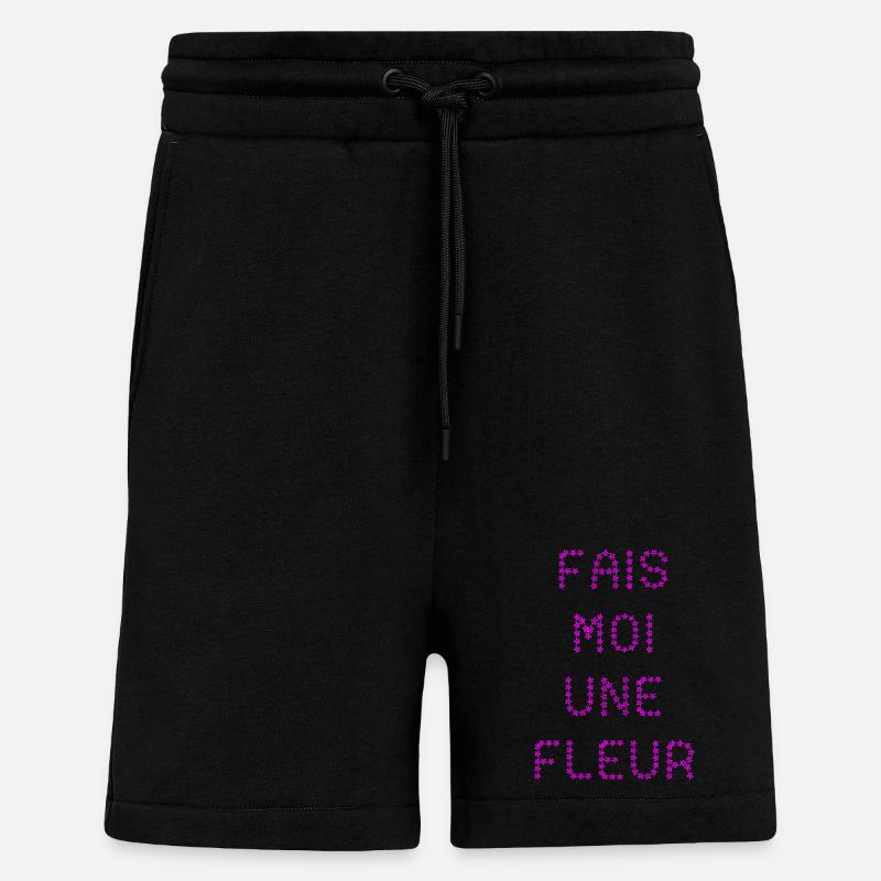 FAIS-MOI UNE FLEUR !  - Short bio décontracté fabriqué en UE - SOLID BLACK