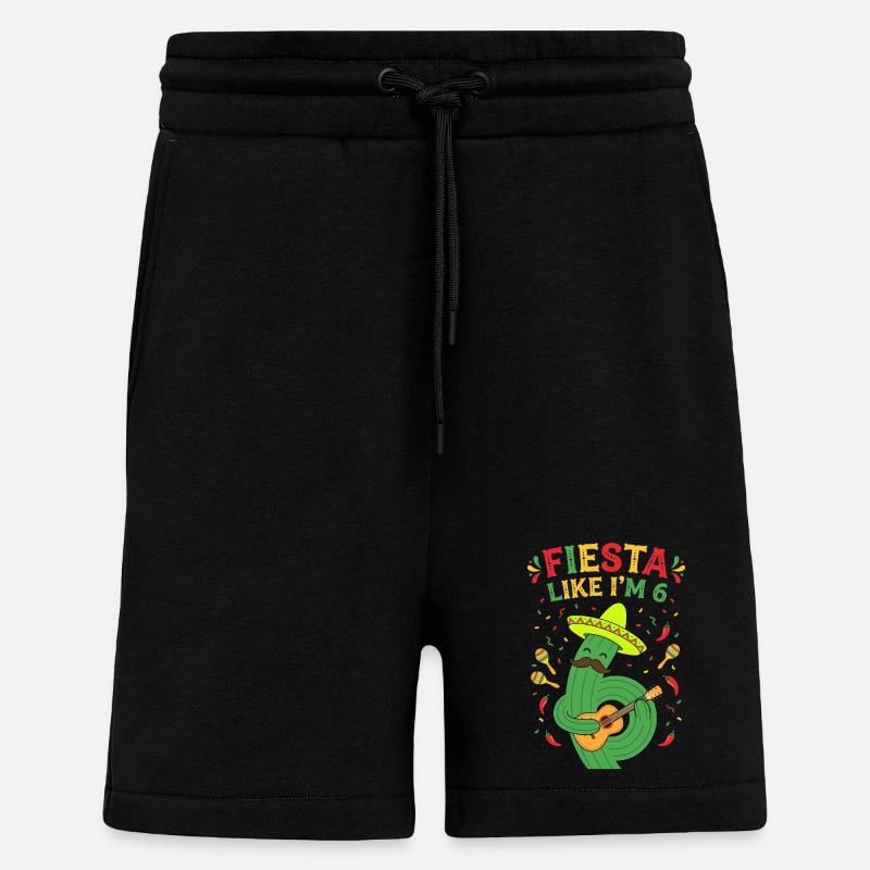 Fiesta comme si j’avais 6 cactus - Short bio décontracté fabriqué en UE - SOLID BLACK