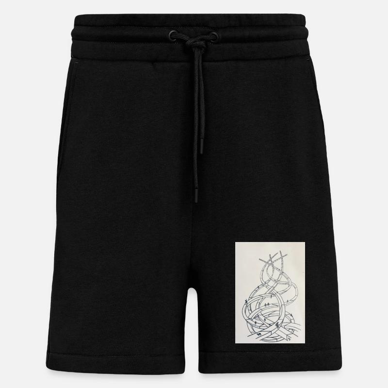 Schleifenlabyrinth der Pfade - Shorts - made by SPREAD - SOLID BLACK