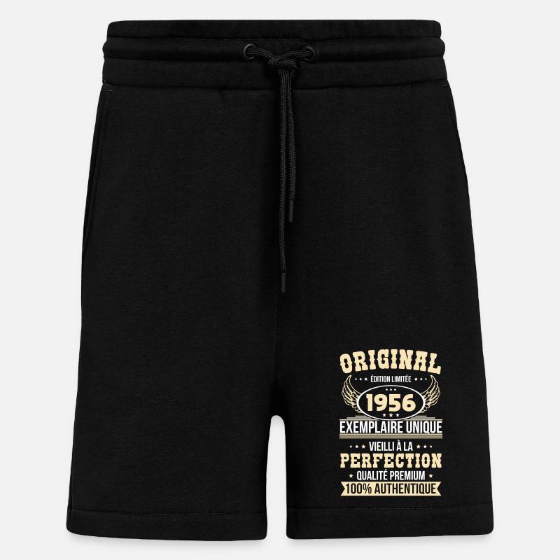 1956 – Einzigartiges Exemplar – Premiumqualität - Shorts - made by SPREAD - SOLID BLACK