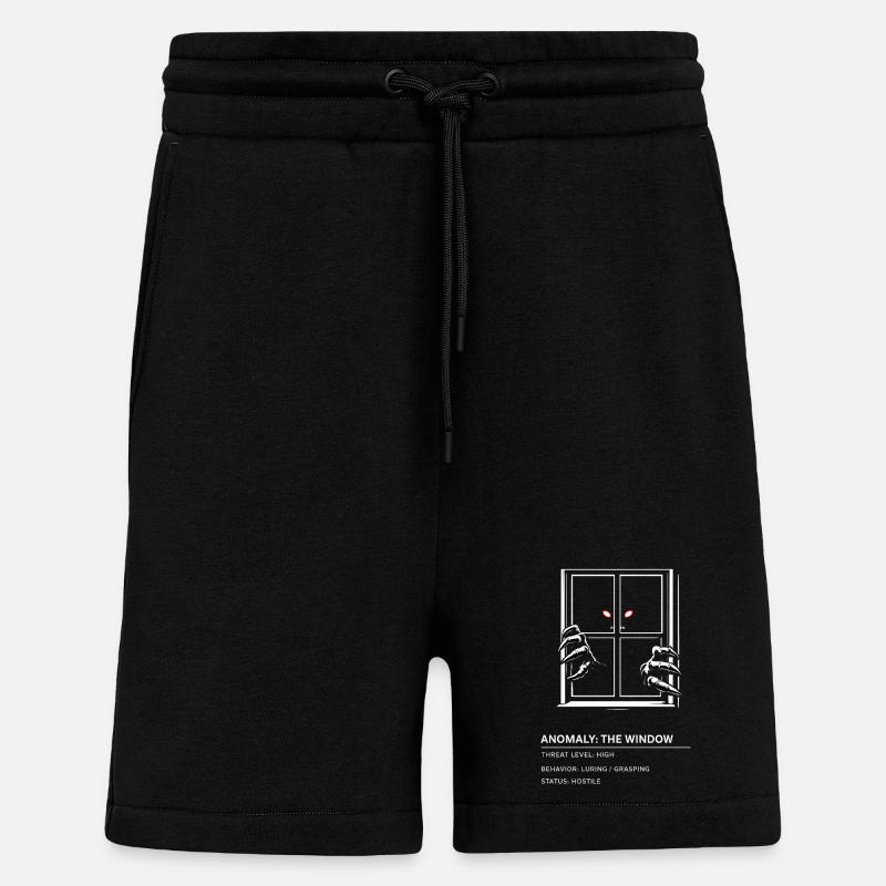Backrooms la fenêtre blanche - Short bio décontracté fabriqué en UE - SOLID BLACK