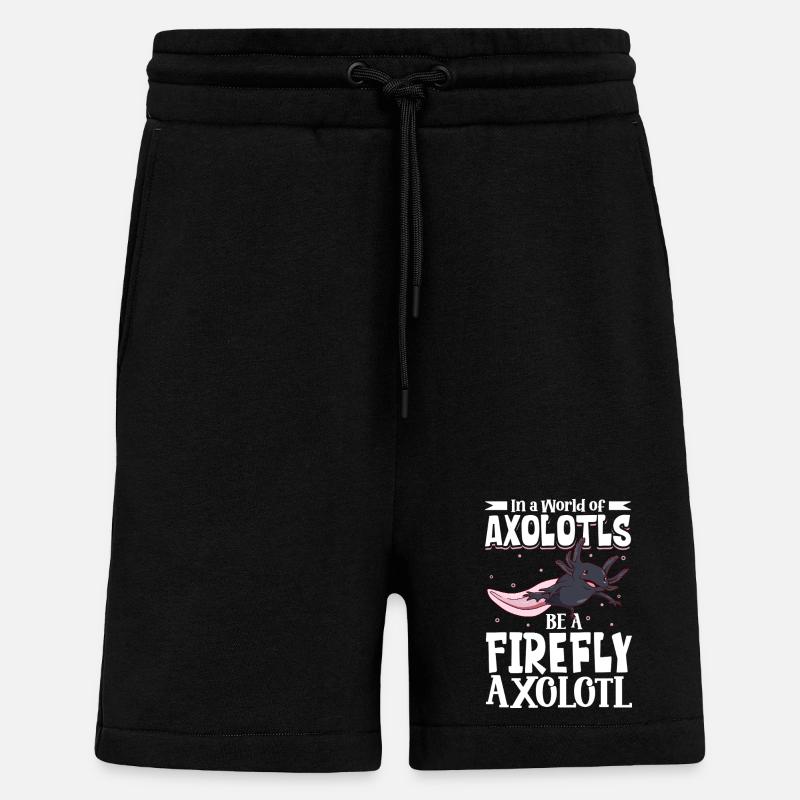 Be a Firefly Axolotl - Shorts - made by SPREAD - SOLID BLACK