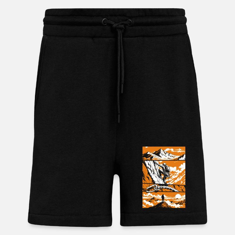 Summit Victory Mountain Art - Shorts - made by SPREAD - SOLID BLACK