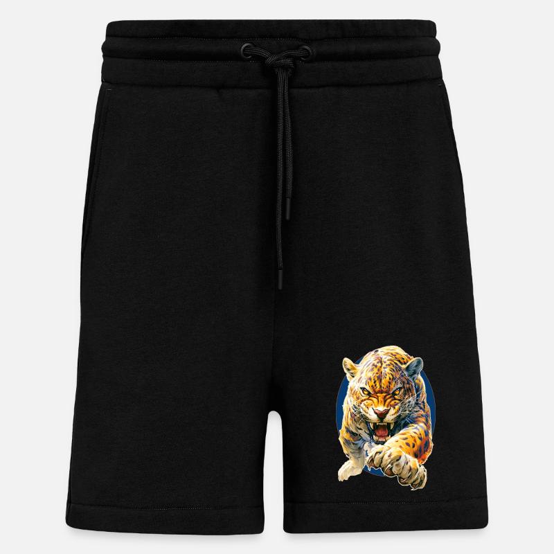 Léopard - Short bio décontracté fabriqué en UE - SOLID BLACK
