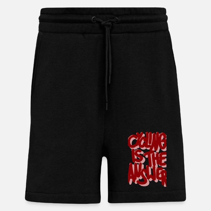 Cycling is the answer weinrot - Shorts - made by SPREAD - SOLID BLACK