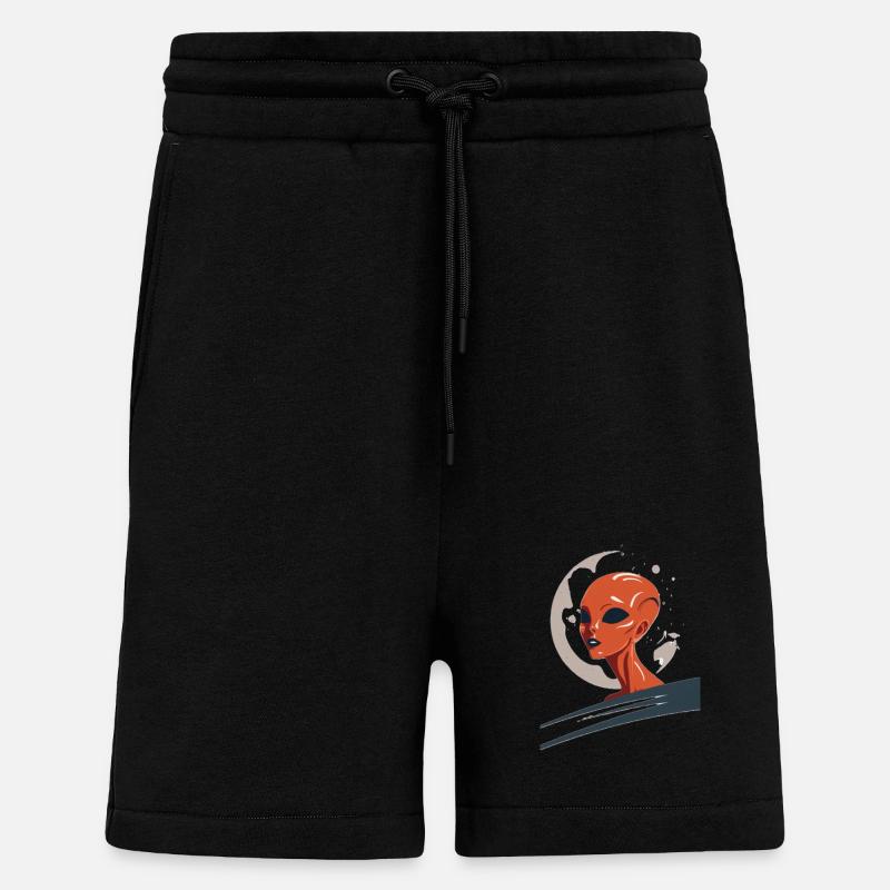 Science fiction - Alien - Shorts - made by SPREAD - SOLID BLACK