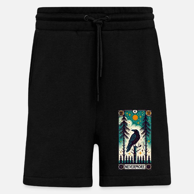 Nevermore Raven - Short bio décontracté fabriqué en UE - SOLID BLACK