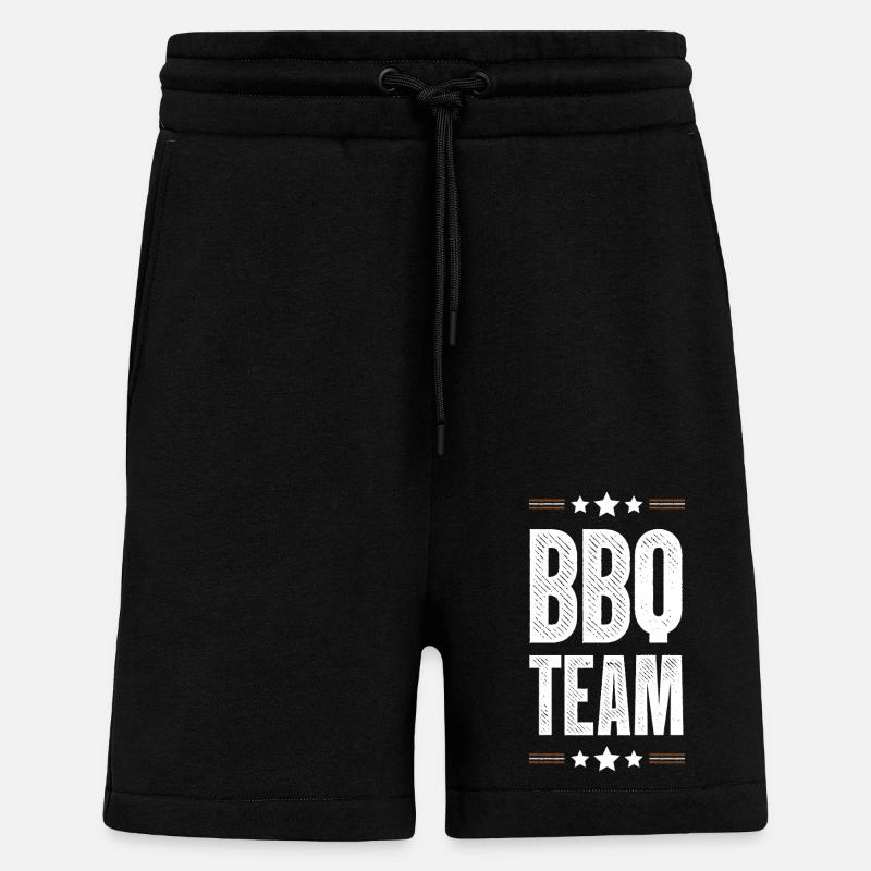 Équipe de barbecue - Short bio décontracté fabriqué en UE - SOLID BLACK
