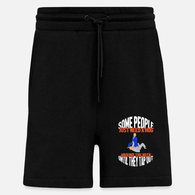 Jiu Jitsu Autodéfense - Short bio décontracté fabriqué en UE - SOLID BLACK