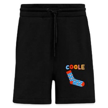 Chaussette cool - design motivant amusant - Short bio décontracté fabriqué en UE - SOLID BLACK - Devant