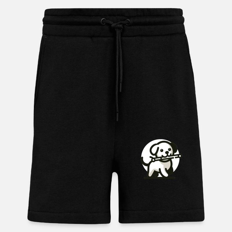 Chien joueur - Short bio décontracté fabriqué en UE - SOLID BLACK