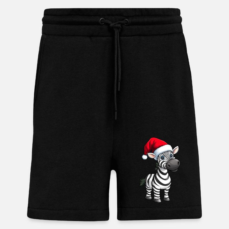 Weihnachtsmann Zebra - Shorts - made by SPREAD - SOLID BLACK