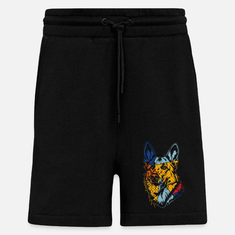 Hund Deutscher Schäferhund - Shorts - made by SPREAD - SOLID BLACK
