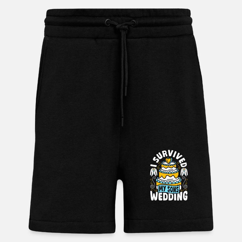 La mère du marié survit au mariage de mon fils - Short bio décontracté fabriqué en UE - SOLID BLACK