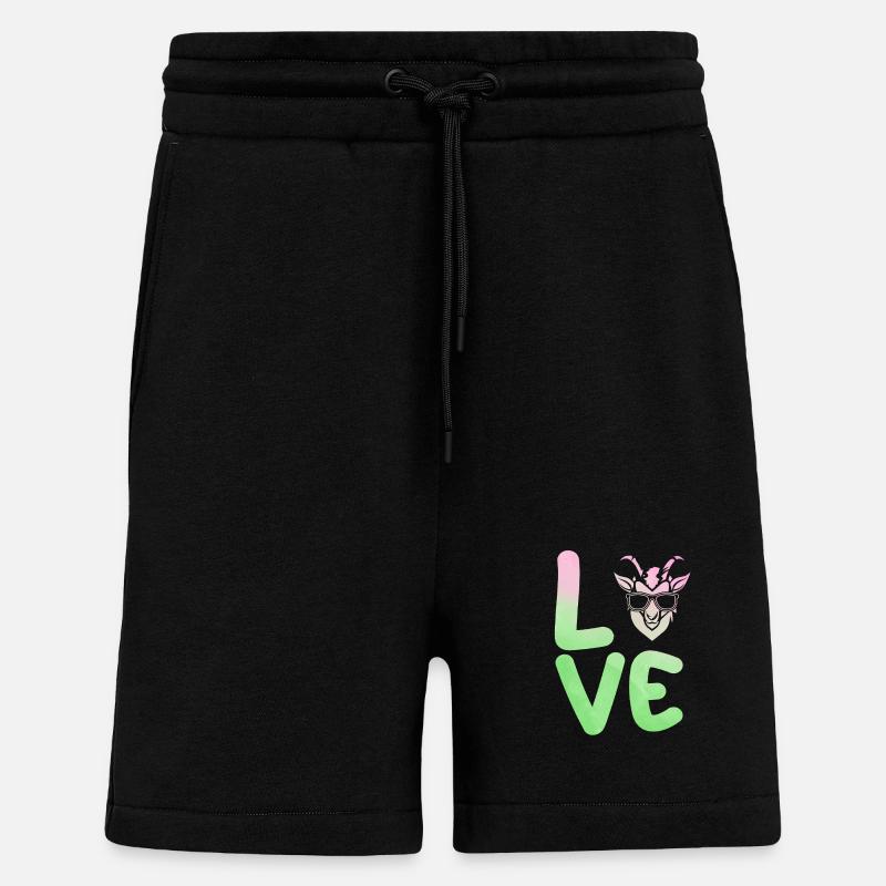 Chèvres - Short bio décontracté fabriqué en UE - SOLID BLACK