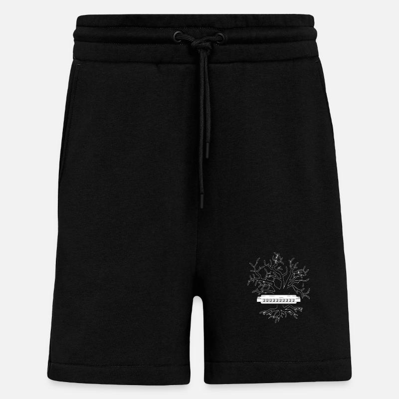 Harmonica Harmonica - Shorts - made by SPREAD - SOLID BLACK