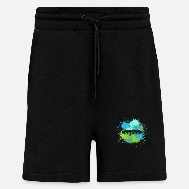 Harmonica Harmonica - Shorts - made by SPREAD - SOLID BLACK