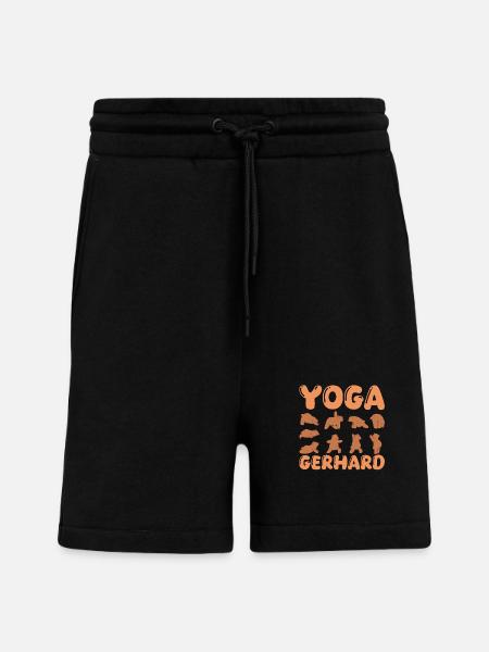 Cat Yoga Gerhard - Shorts - made by SPREAD - SOLID BLACK