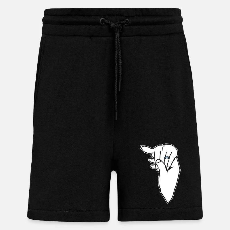 Verlobungs-Ehering-Hand - Shorts - made by SPREAD - SOLID BLACK