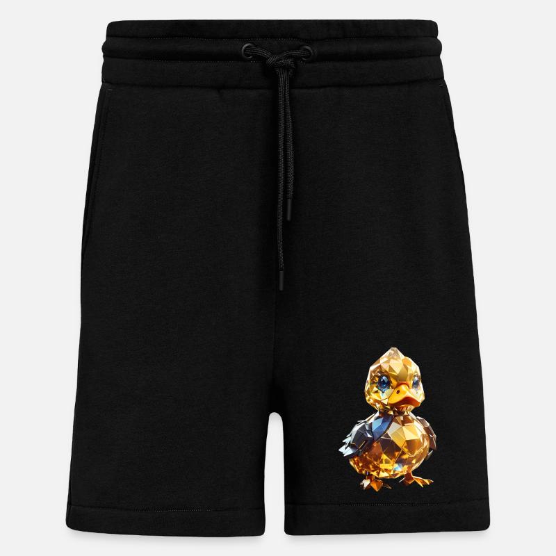 Canard de cristal - Short bio décontracté fabriqué en UE - SOLID BLACK