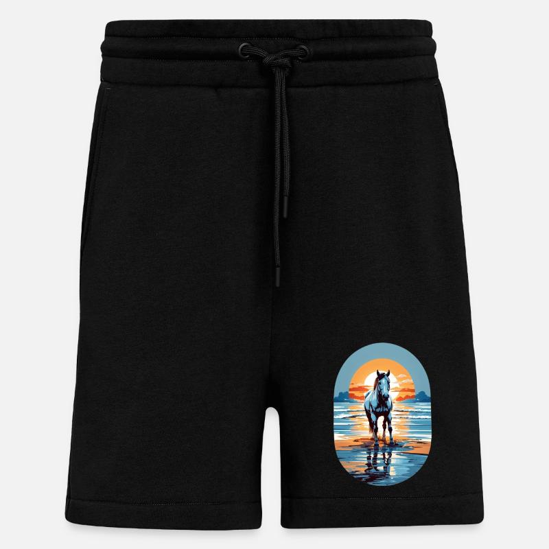 Pferd am Strand - Shorts - made by SPREAD - SOLID BLACK