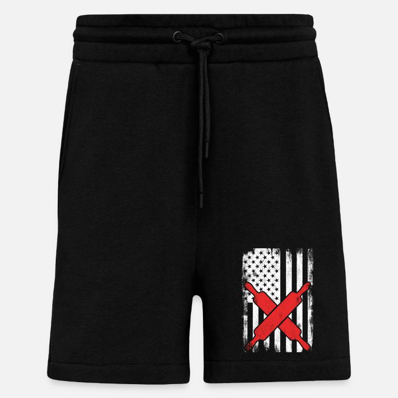 US Flagge Bäcker - Shorts - made by SPREAD - SOLID BLACK