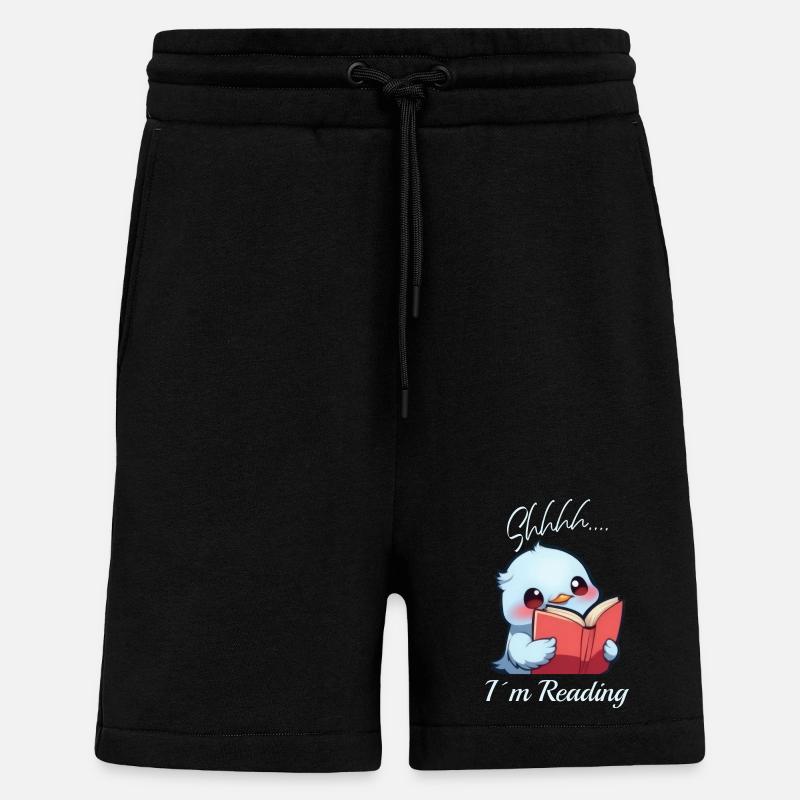 Vogel mit Buch - Shorts - made by SPREAD - SOLID BLACK