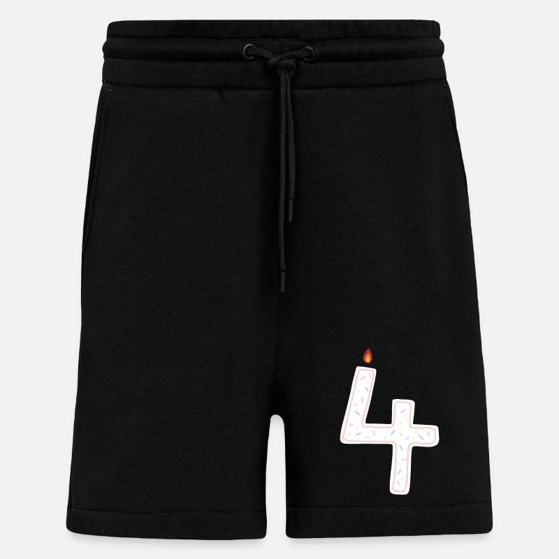 Festliches Kerzendesign Nummer Vier - Shorts - made by SPREAD - SOLID BLACK