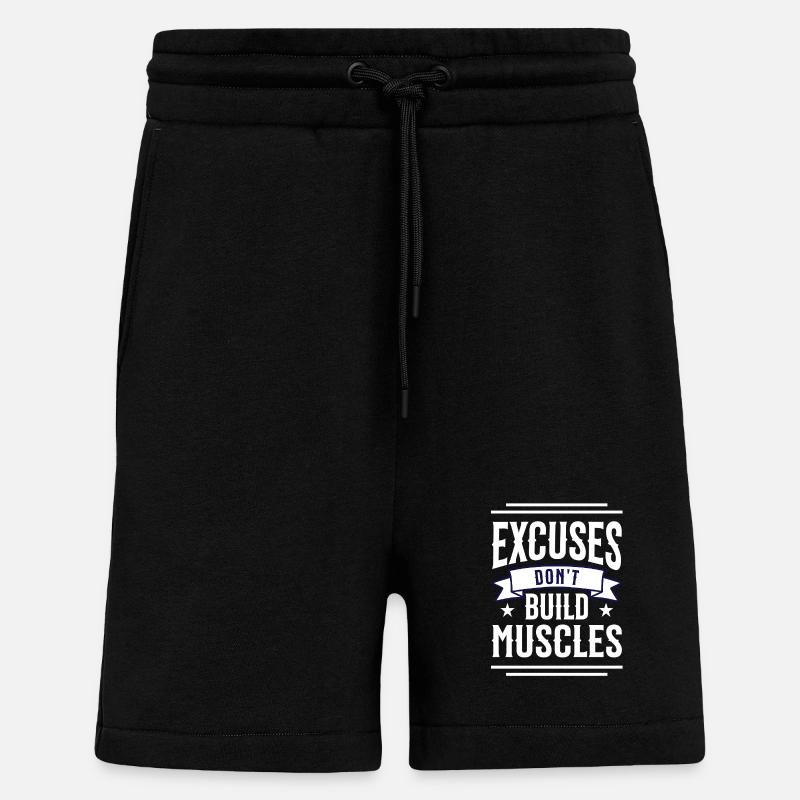 N’excuse pas - Short bio décontracté fabriqué en UE - SOLID BLACK