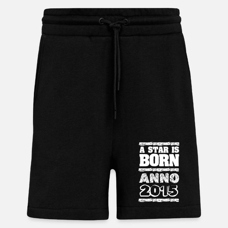 Année 2015 - Short bio décontracté fabriqué en UE - SOLID BLACK