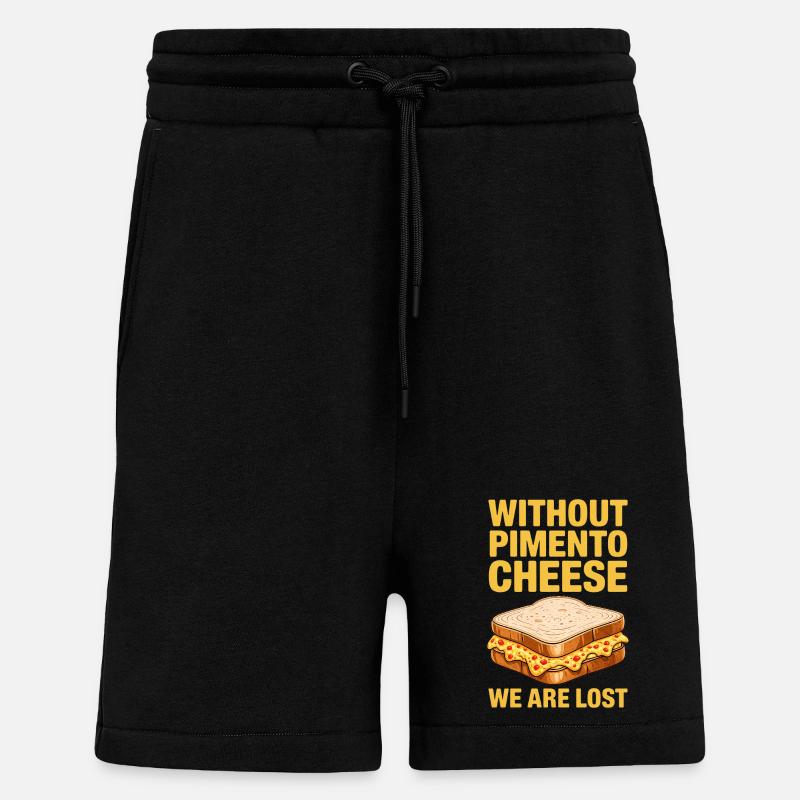 Pimento Cheese Sandwich Golf Gift - Shorts - made by SPREAD - SOLID BLACK