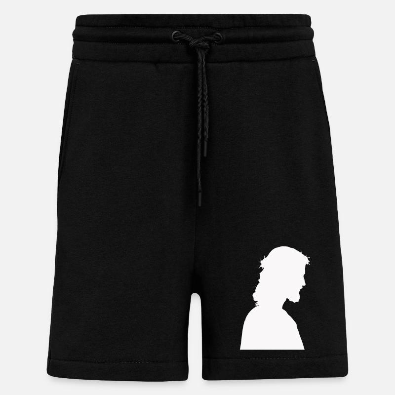 Jesus Christ Silhouette - Shorts - made by SPREAD - SOLID BLACK