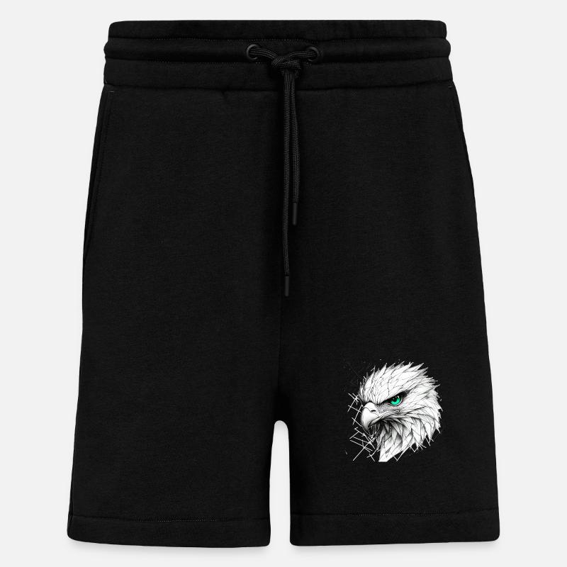 Libre comme l’aigle - Short bio décontracté fabriqué en UE - SOLID BLACK
