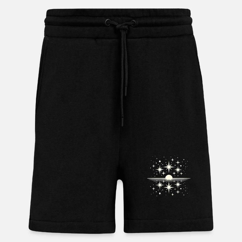 Sterngucker Funkelnder Himmel Kosmos Sterne - Shorts - made by SPREAD - SOLID BLACK