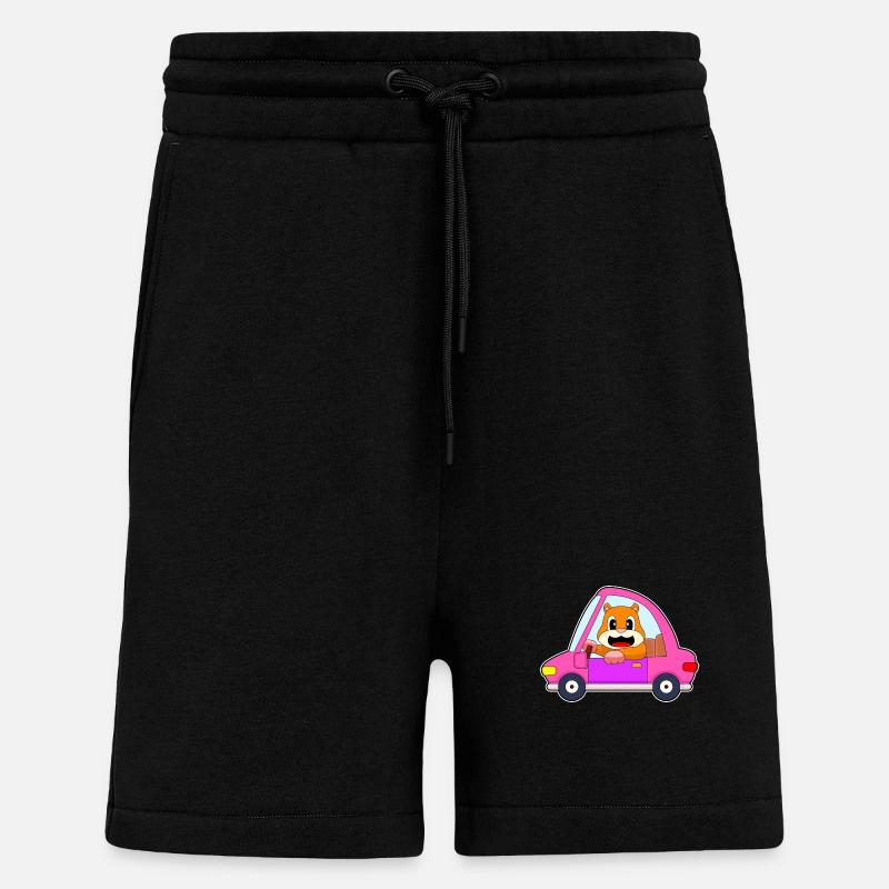 Voiture hamster - Short bio décontracté fabriqué en UE - SOLID BLACK