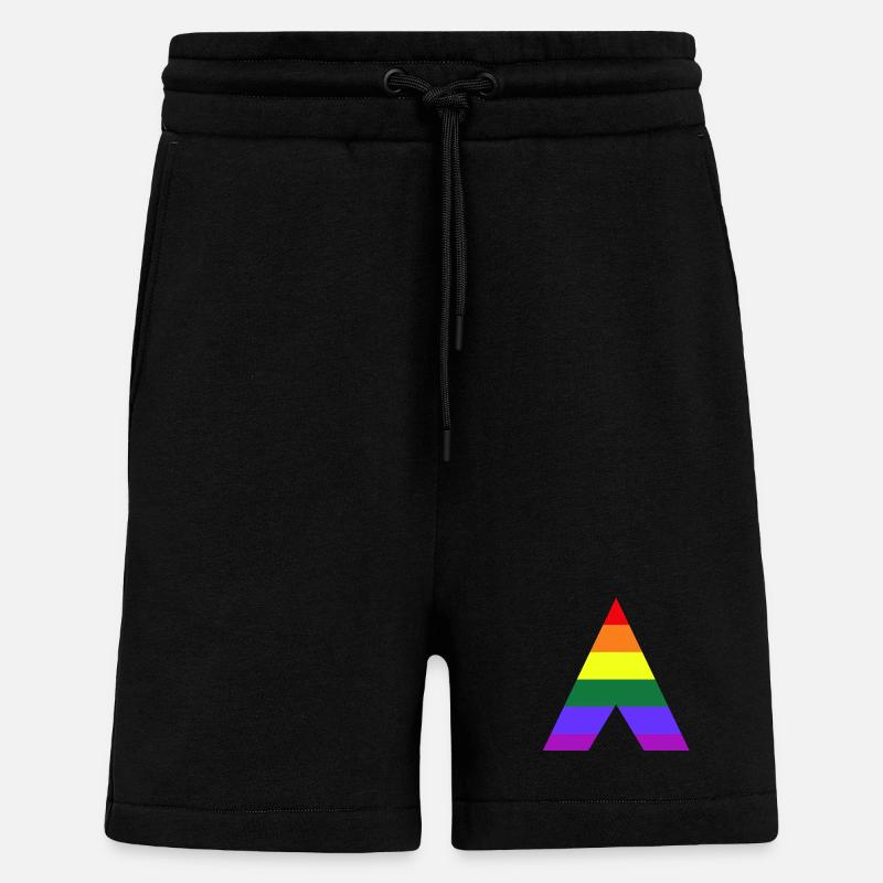 LGBT Ally Rainbow Triangle - Shorts - made by SPREAD - SOLID BLACK