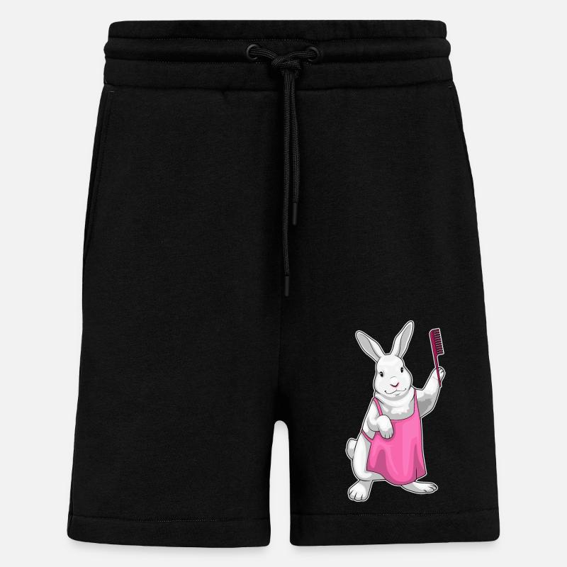 Peigne de coiffeur Bunny - Short bio décontracté fabriqué en UE - SOLID BLACK