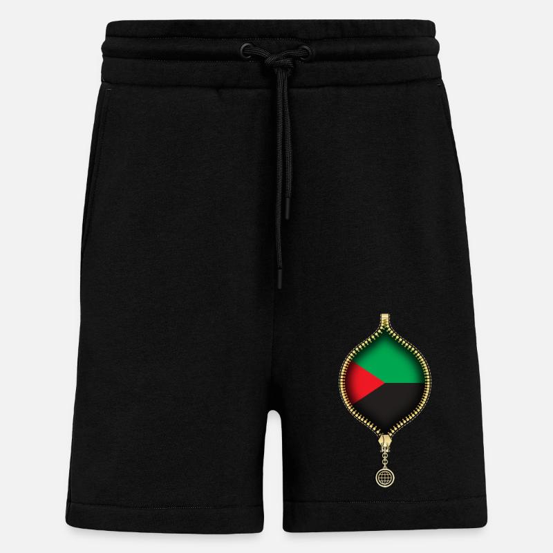 MARTINIQUE | DRAPEAU | SYNTHÉTIQUES URBAINS - Short bio décontracté fabriqué en UE - SOLID BLACK