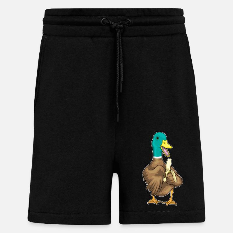 Canard Banane - Short bio décontracté fabriqué en UE - SOLID BLACK