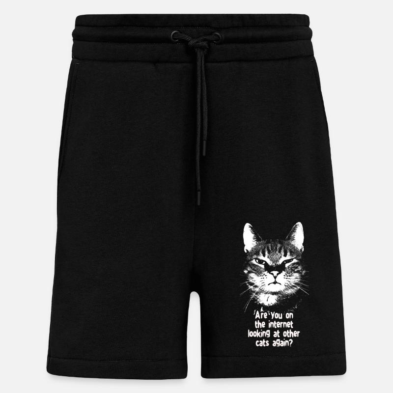 Internet-Katze - Shorts - made by SPREAD - SOLID BLACK