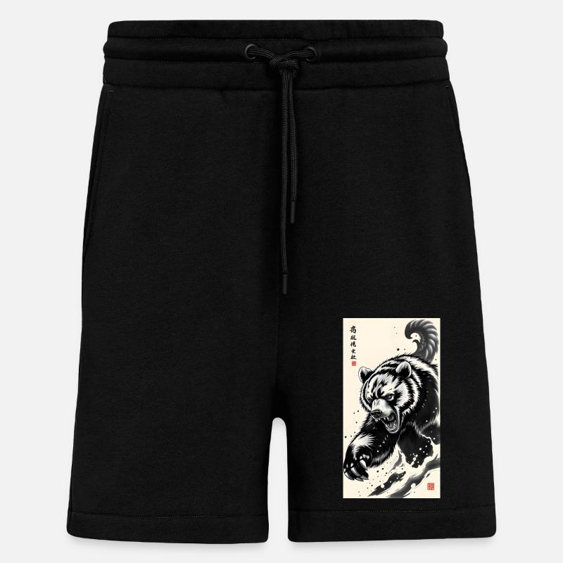 Bear Attack - Shorts - made by SPREAD - SOLID BLACK