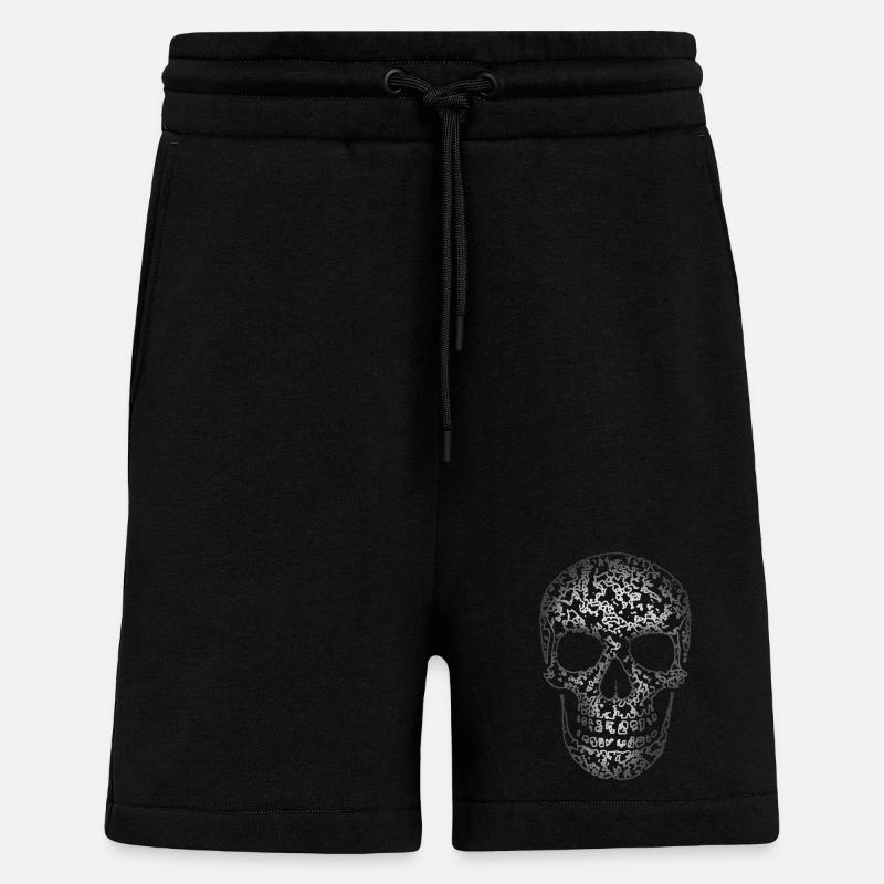 Structure du crâne R6Z - Short bio décontracté fabriqué en UE - SOLID BLACK