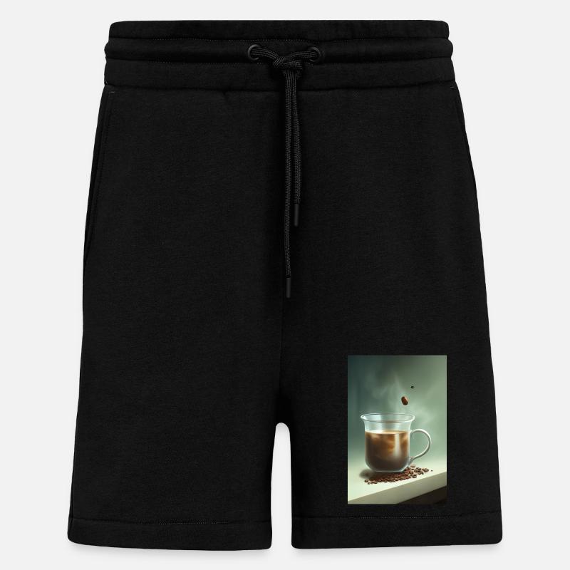 Kaffee, Kaffeebohnen - Shorts - made by SPREAD - SOLID BLACK